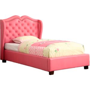 Single bed 90x200 cm Twin Platform pink