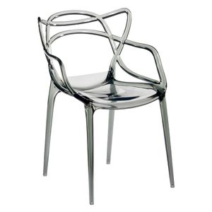Комплект из 4-х стульев Masters прозрачный серый