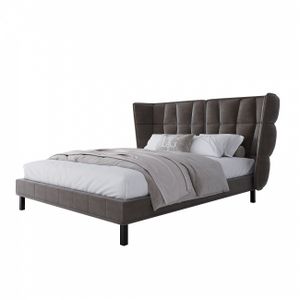Double bed 160x200 grey Husk (box spring)