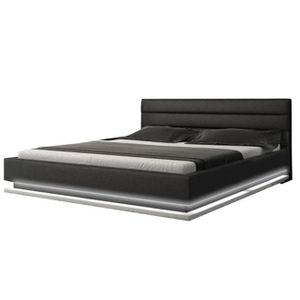 Double bed 160x200 cm dark grey Brooklyn