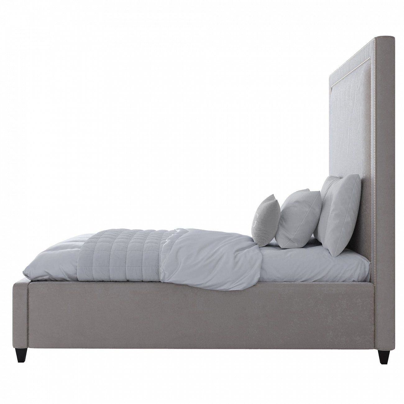 Single bed 90x200 grey Dakota