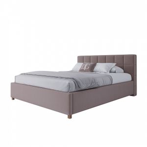 Кровать двуспальная 160х200 см серо-коричневая Wales