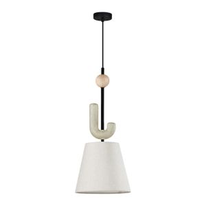 MODERN ODL_EX24 черный матов./бежевый/металл/полирезин/ткань Подвес E14 1*40W BAGEL Bagel
