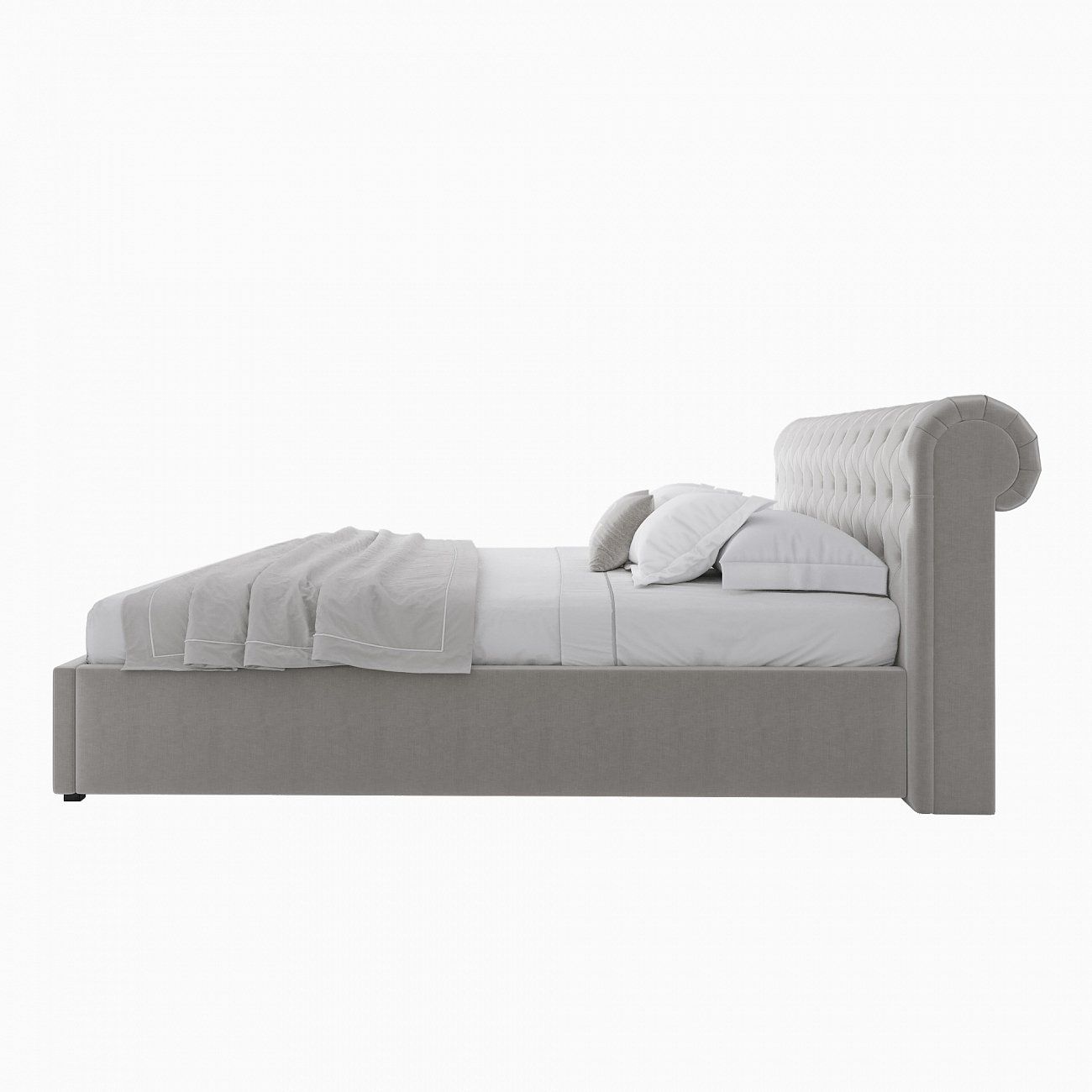 Кровать двуспальная с мягким изголовьем 180х200 см молочная Sweet Dreams
