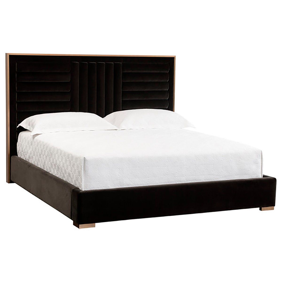 Double bed 180x200 black Persius King