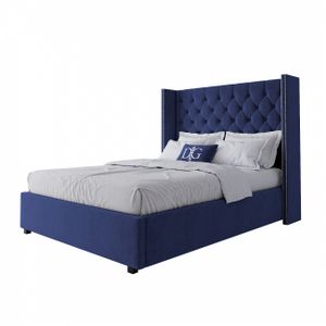 Кровать подростковая 140х200 см синяя с гвоздиками Wing