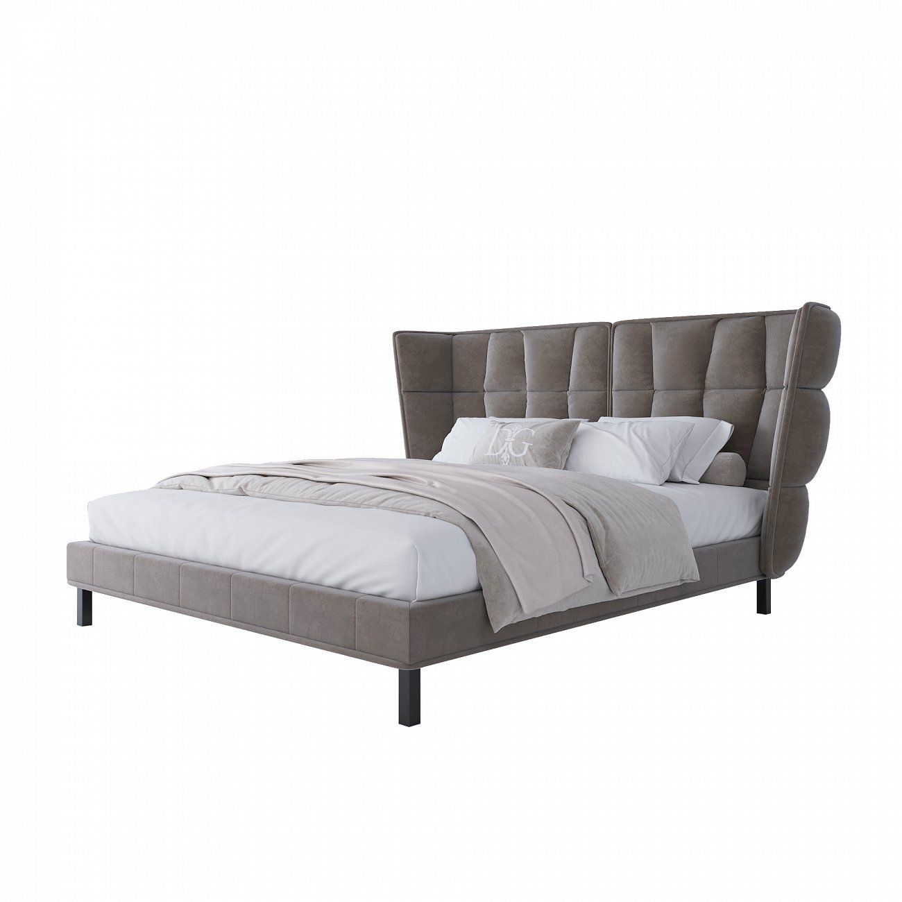 Double bed 180x200 cm Husk (box spring)