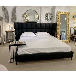 Husk double bed 180x200 cm black