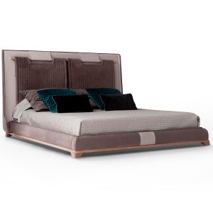 Кровать двуспальная 160х200 серая Tecni Nova Wood