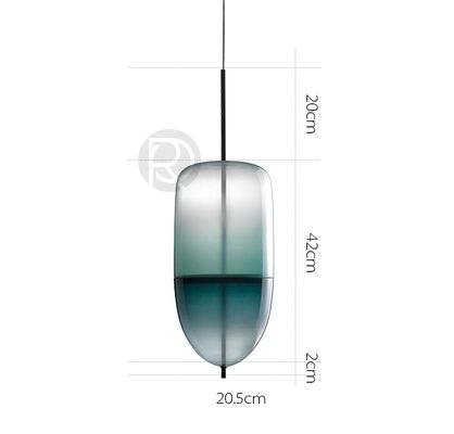 Designer pendant lamp WONDER GLASS FLOW by Romatti