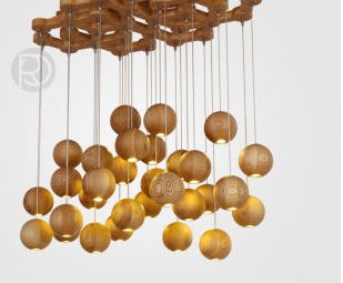 Pendant lamp Lofter Wooden Sphere by Romatti