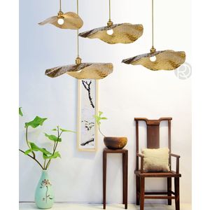 Дизайнерский подвесной светильник из металла Batsy gold by Romatti
