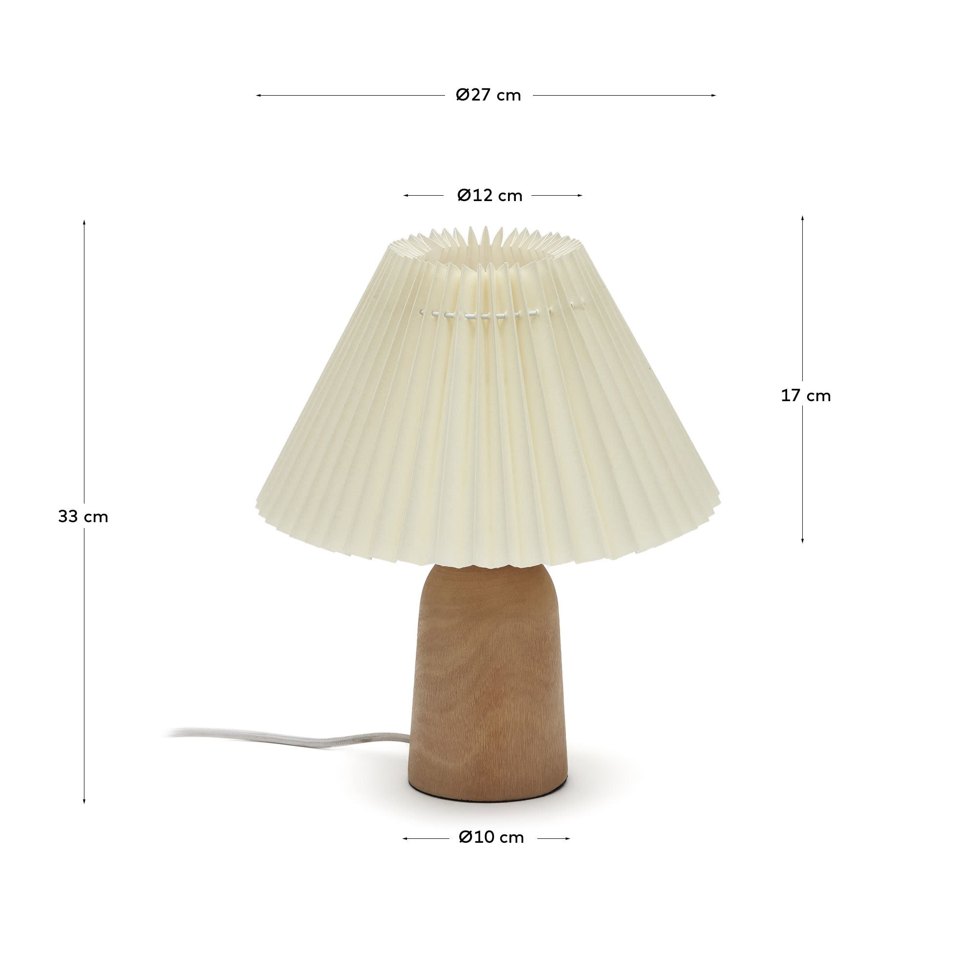 Benicarlo Настольная лампа из натурального дерева и бежевым абажуром Benicarlo