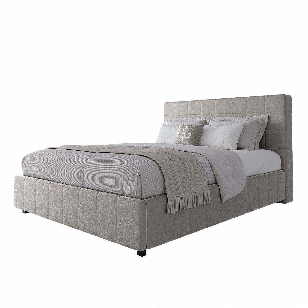 Shining Modern double bed 160x200 cm light beige