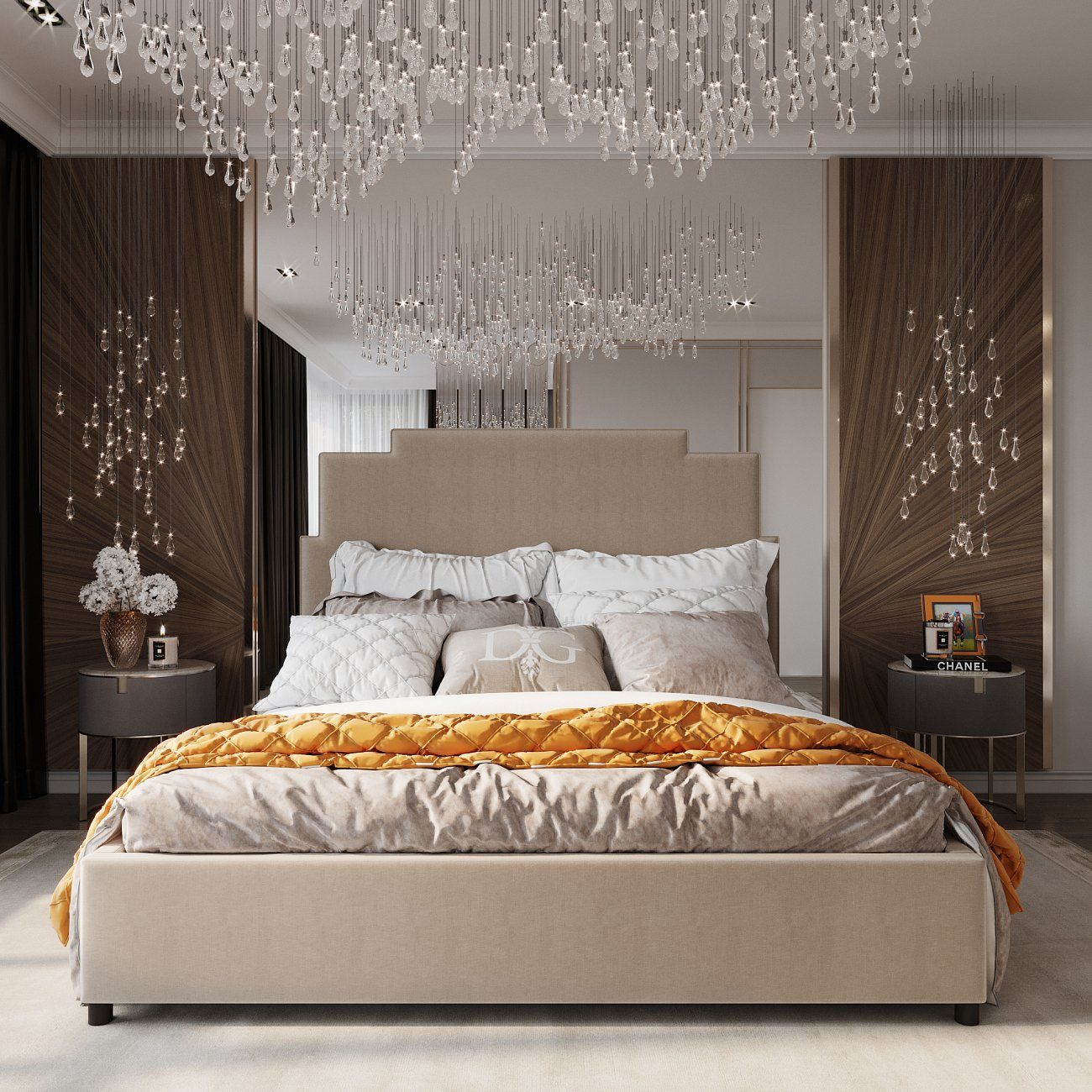 Кровать двуспальная 160x200 см розовая Paxton Bed Dusty Rose