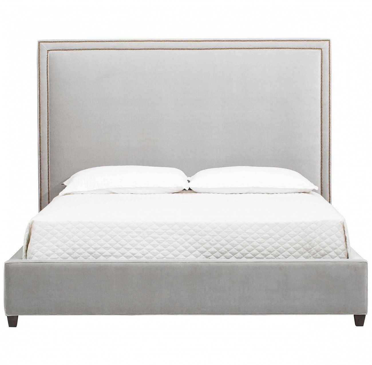 Double bed 160x200 cm gray Dakota
