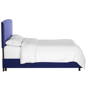 Кровать двуспальная 160х200 см синяя Everly Blue