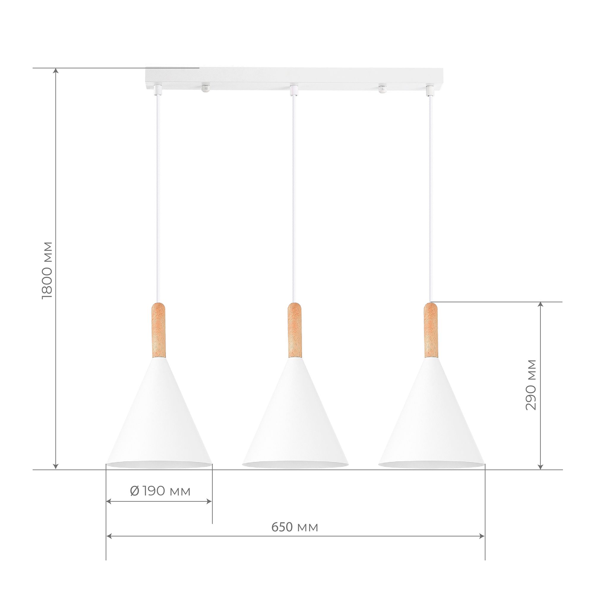 SLE1255-503-03 Светильник подвесной Белый/Белый E27 3*40W ARKET