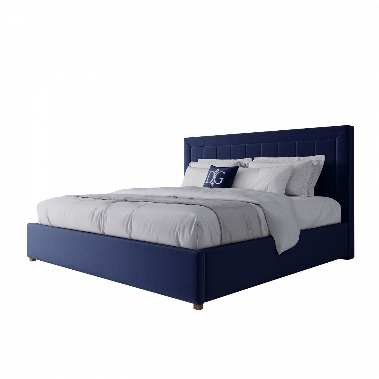Large bed 200x200 Elizabeth blue