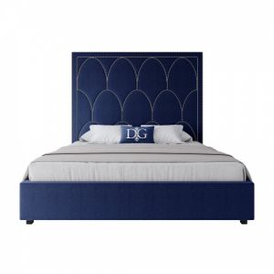 Double bed 180x200 cm blue Petals Queen