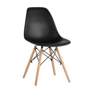 Стул Style DSW черный, литой полипропилен, стальной каркас, натуральный массив бука