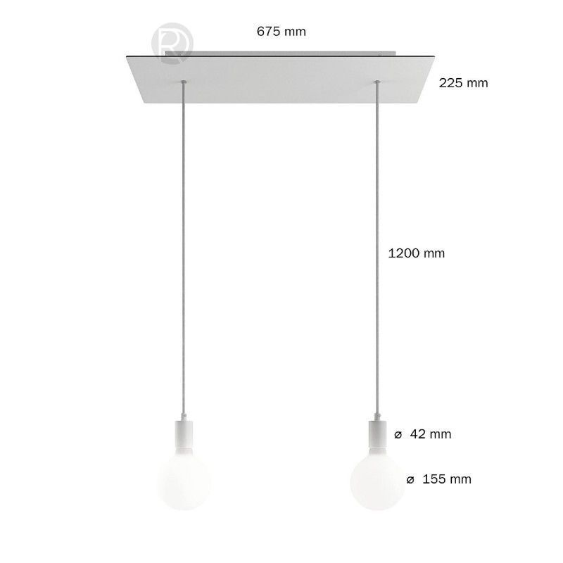 Pendant lamp XXL ROSE-ONE DUE by Cables