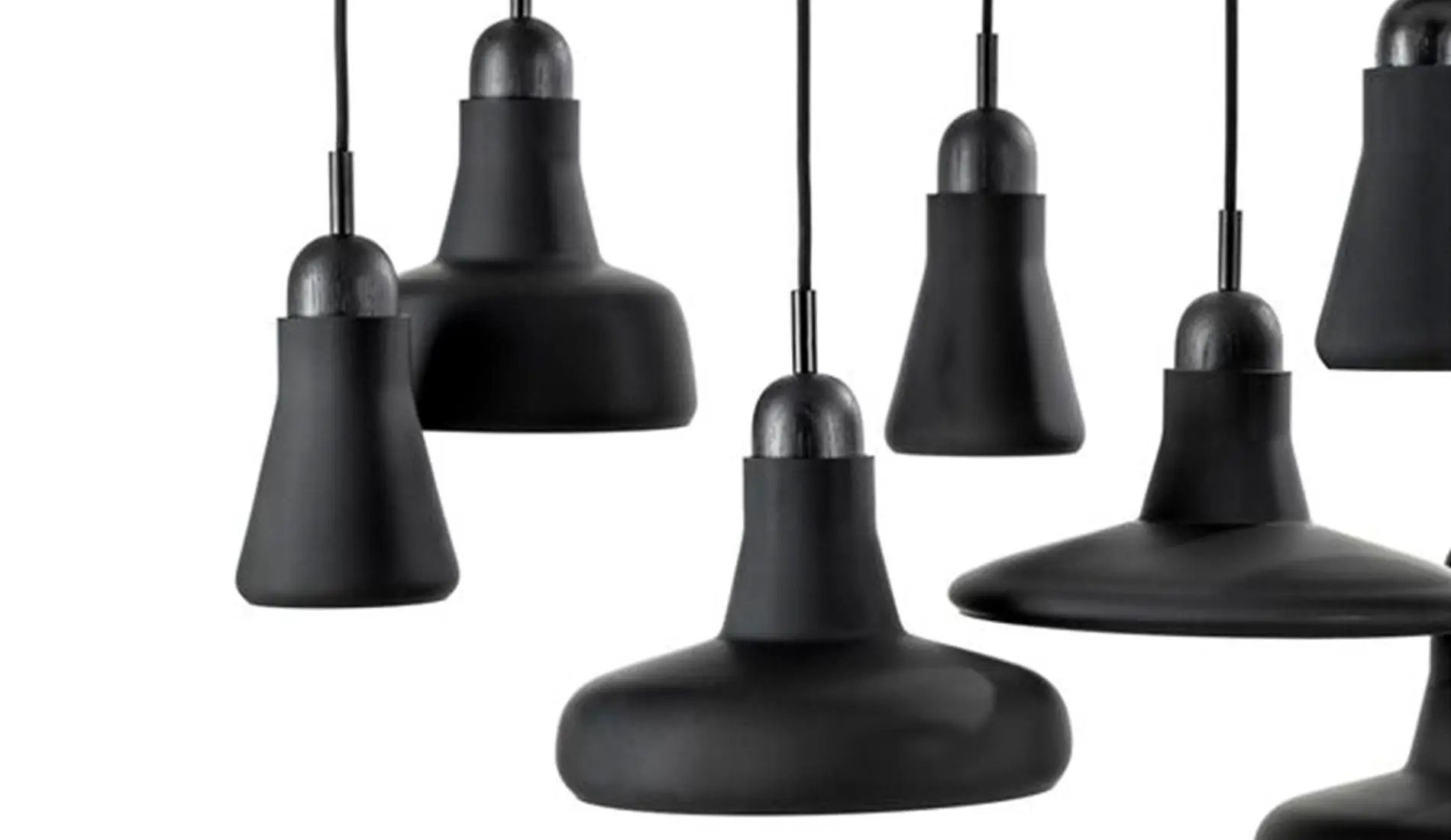 Hanging lamp SHADOWS MATT BLACK by Brokis