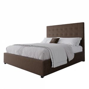 Double bed 160x200 cm dark brown Royal Black