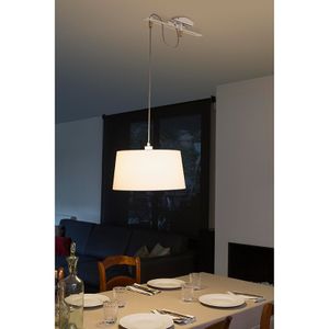 Faro Fusta white+wood pendant lamp 28394