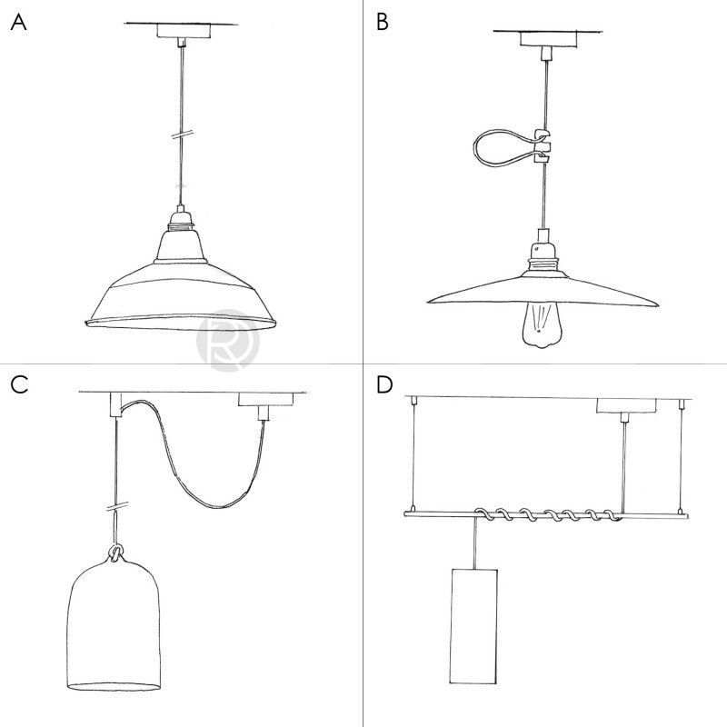 Hanging lamp BELL XL by Cables