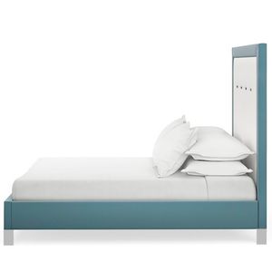 Кровать двуспальная 180x200 см голубая Penelope