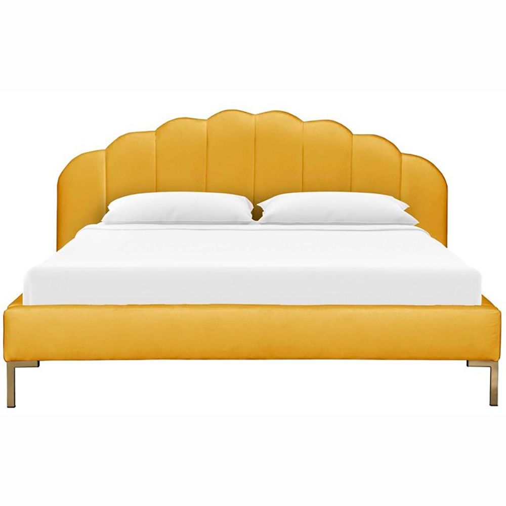 Кровать двуспальная 180x200 желтая Isabella Platform
