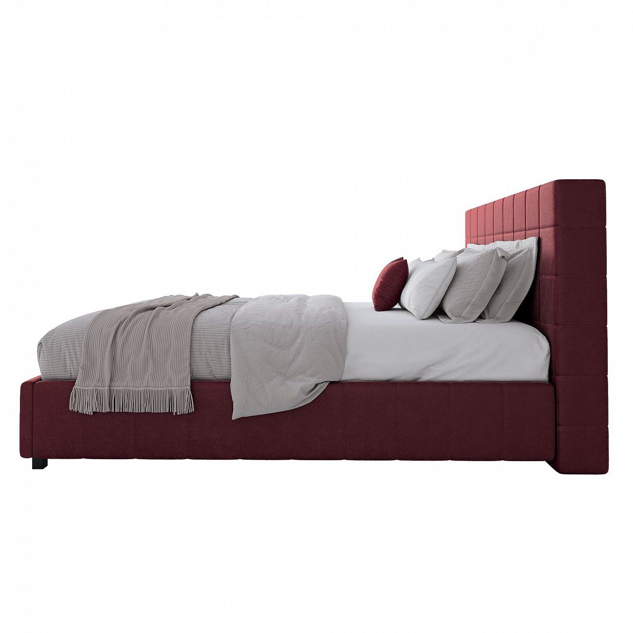 Double bed 180x200 cm red Shining Modern