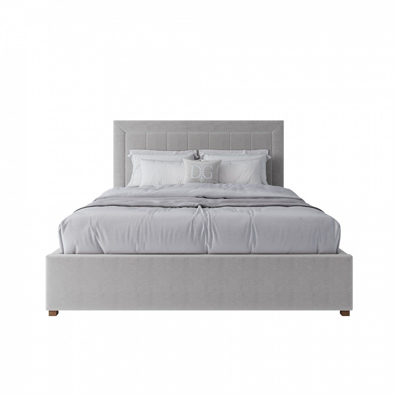 Double bed 160x200 cm light beige Elizabeth