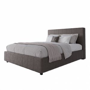 Кровать двуспальная 160х200 см серо-коричневая Shining Modern