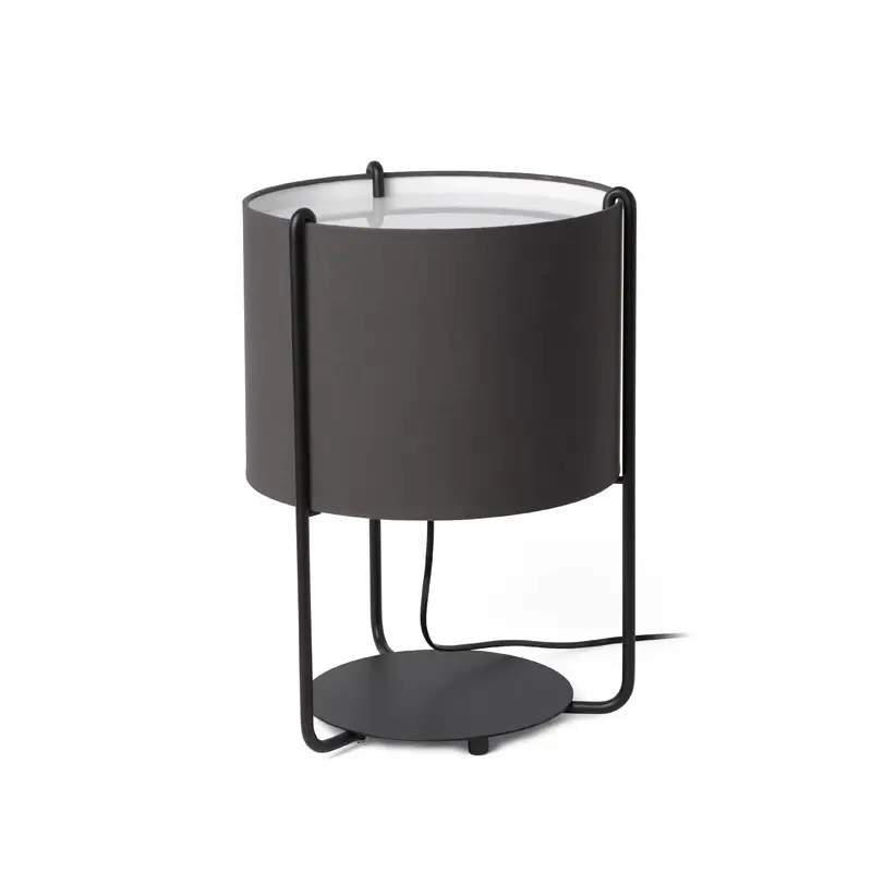 Table lamp Drum black+grey 24020-32