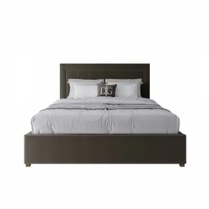 Кровать двуспальная 160х200 см коричневая Elizabeth