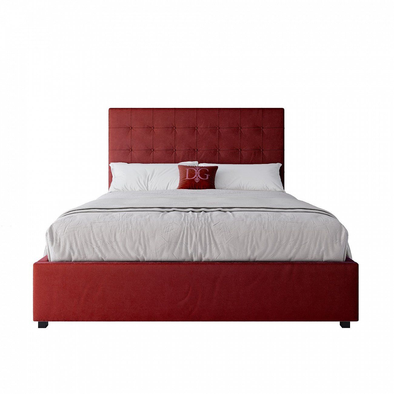 Double bed 160x200 red Royal Black