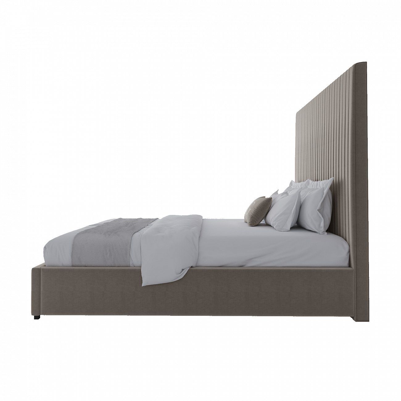 Double bed 180x200 cm pearl gray Mora