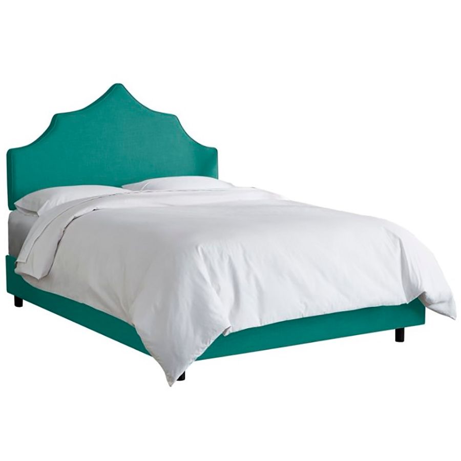 Double bed 180x200 turquoise Camille Light Teal
