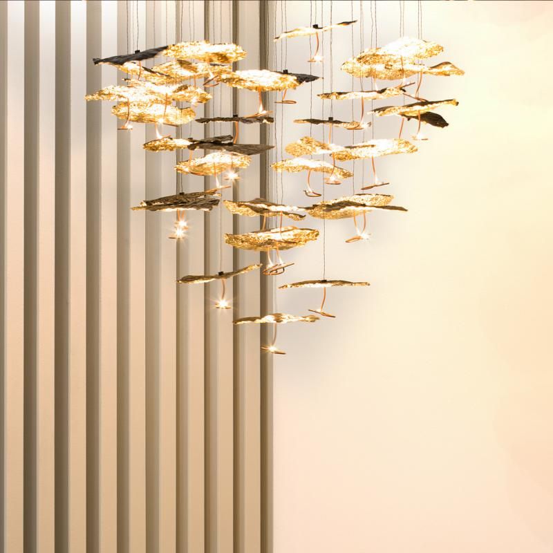 GOLD MOON Chandelier by Catellani & Smith Lights