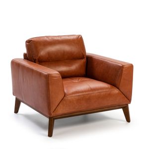 Кресло из кожи KF1016-1P /5036 светло-коричневое KF1016