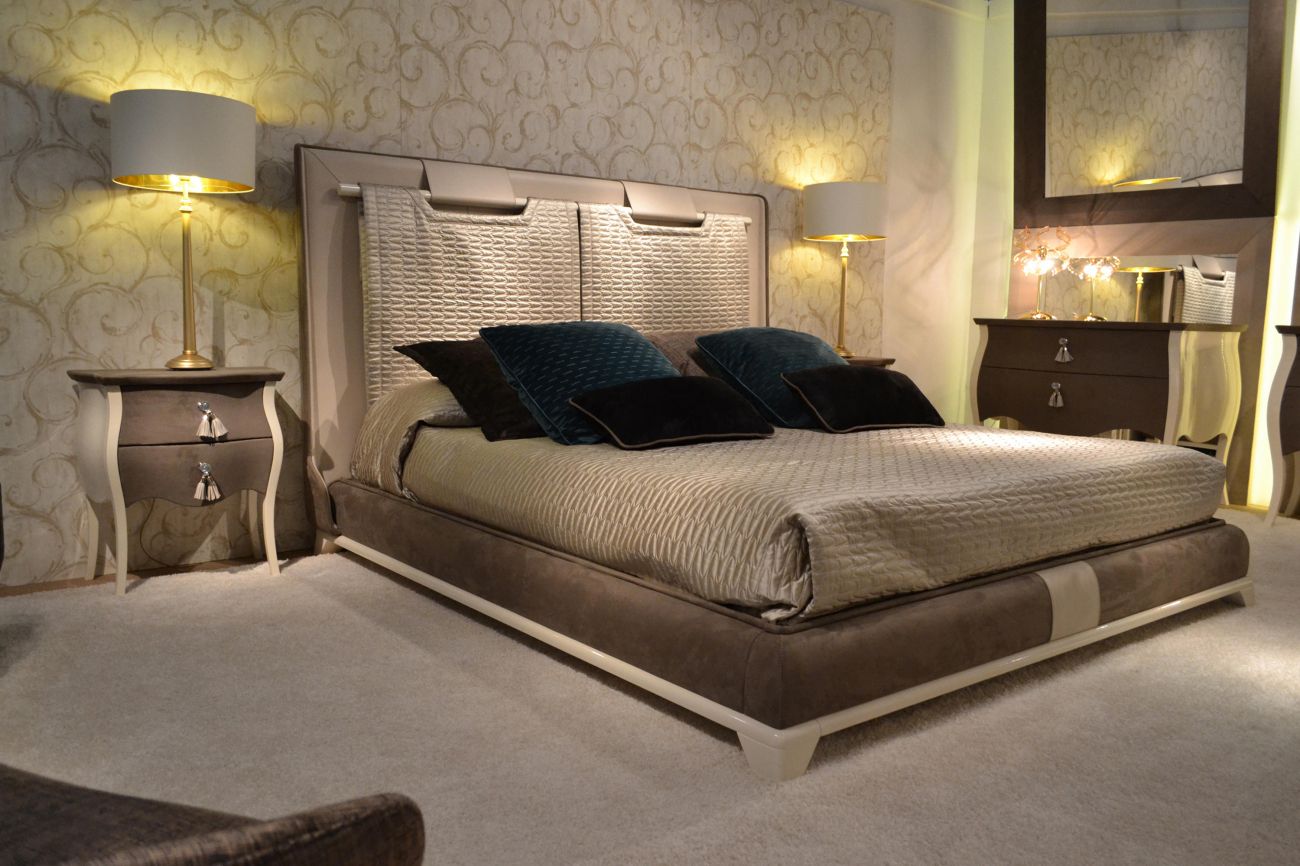Double bed 160x200 grey Tecni Nova Wood
