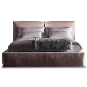 Кровать двуспальная 180х200 см бежевая Soap