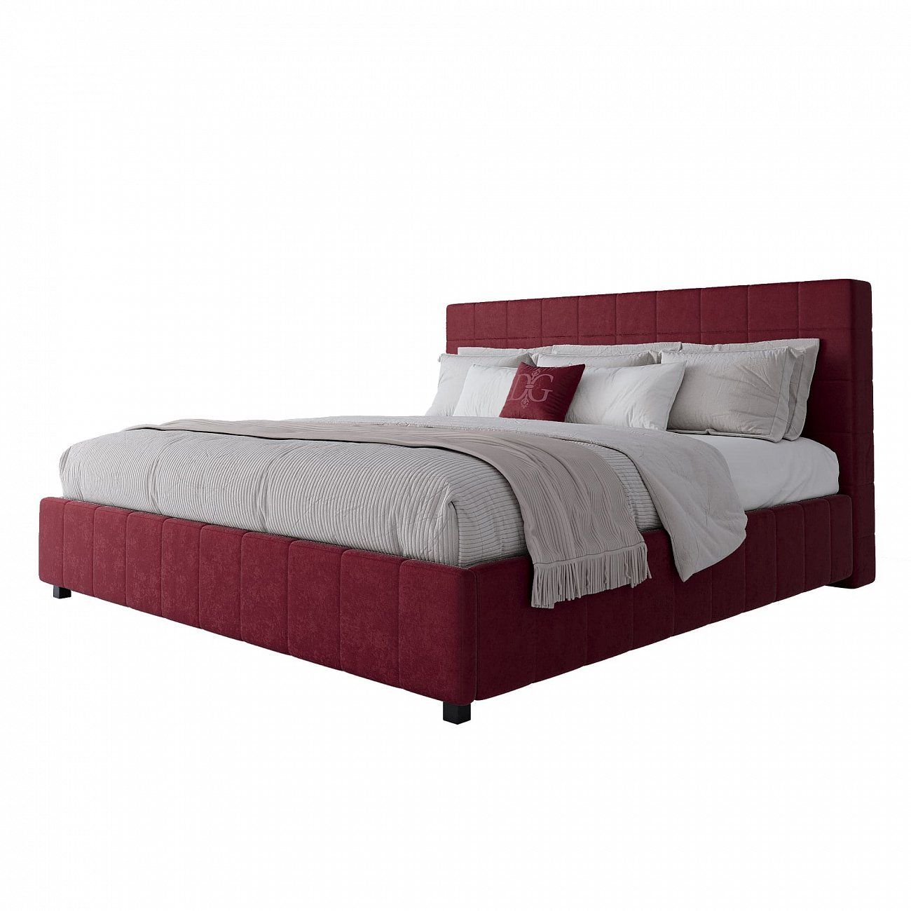 Кровать евро 200х200 см красная Shining Modern