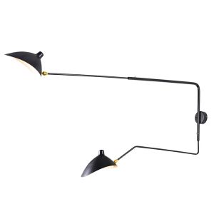 Wall lamp (Sconce) TWO ARMS BLACK by Romatti