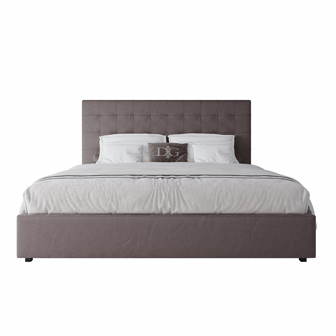 Large bed 200x200 Royal Black grey-brown