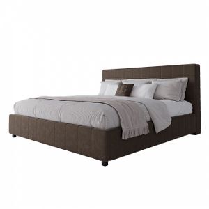 Кровать евро 200х200 см коричневая Shining Modern