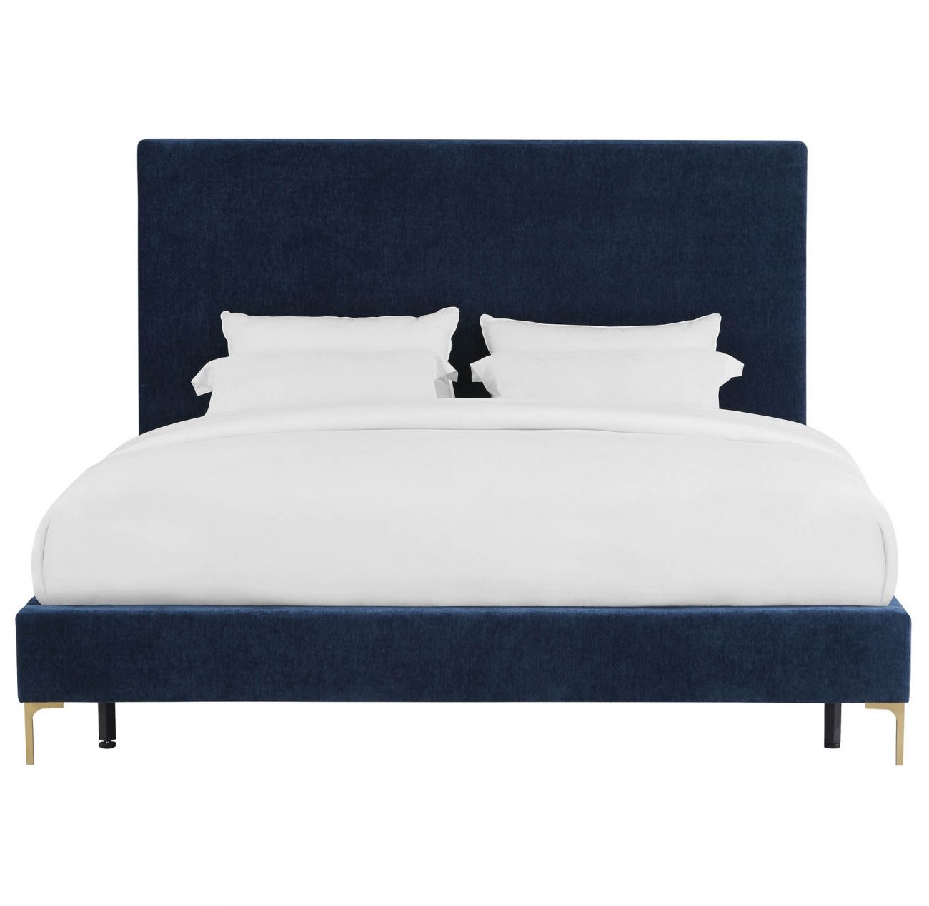 Кровать двуспальная 160х200 см синяя Mark