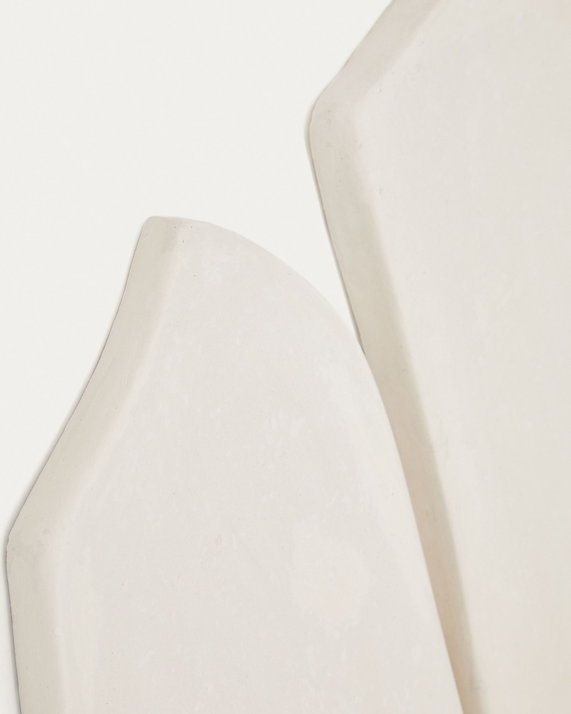 Комплект Siluna из 4 настенных панно из белого папье-маше Siluna